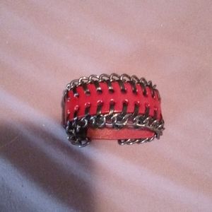 Rocker leather bracelet